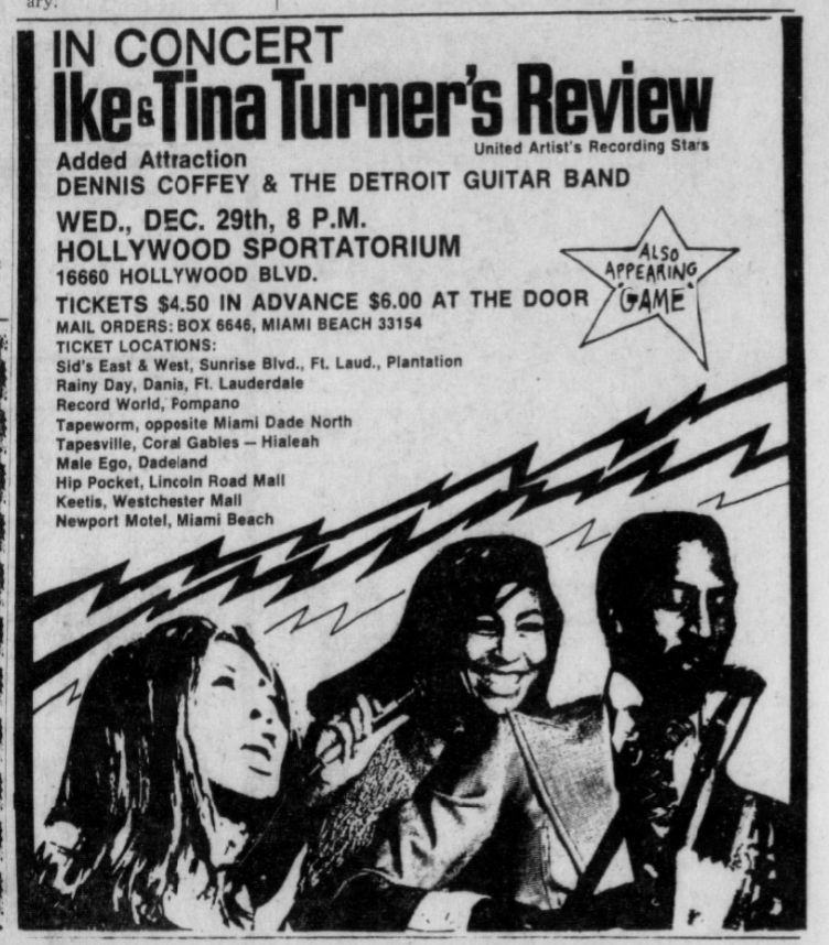 Ike & Tina Turner's Review Concert Poster
